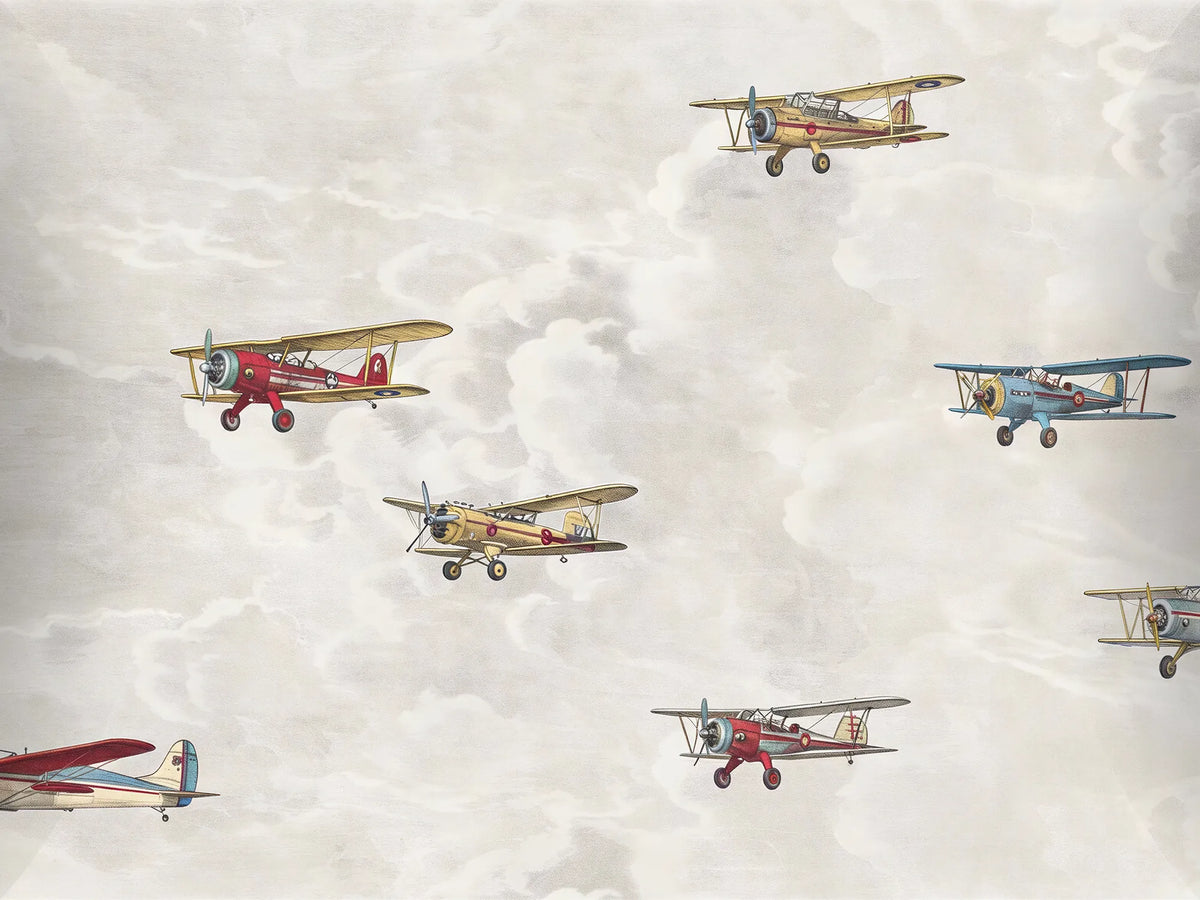 Papel Mural Avionetas en el Aire Portis