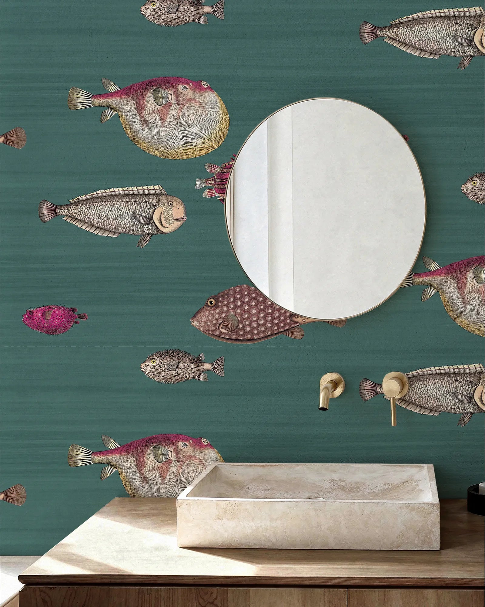 Papel Mural Cardumen Esmeralda Portis