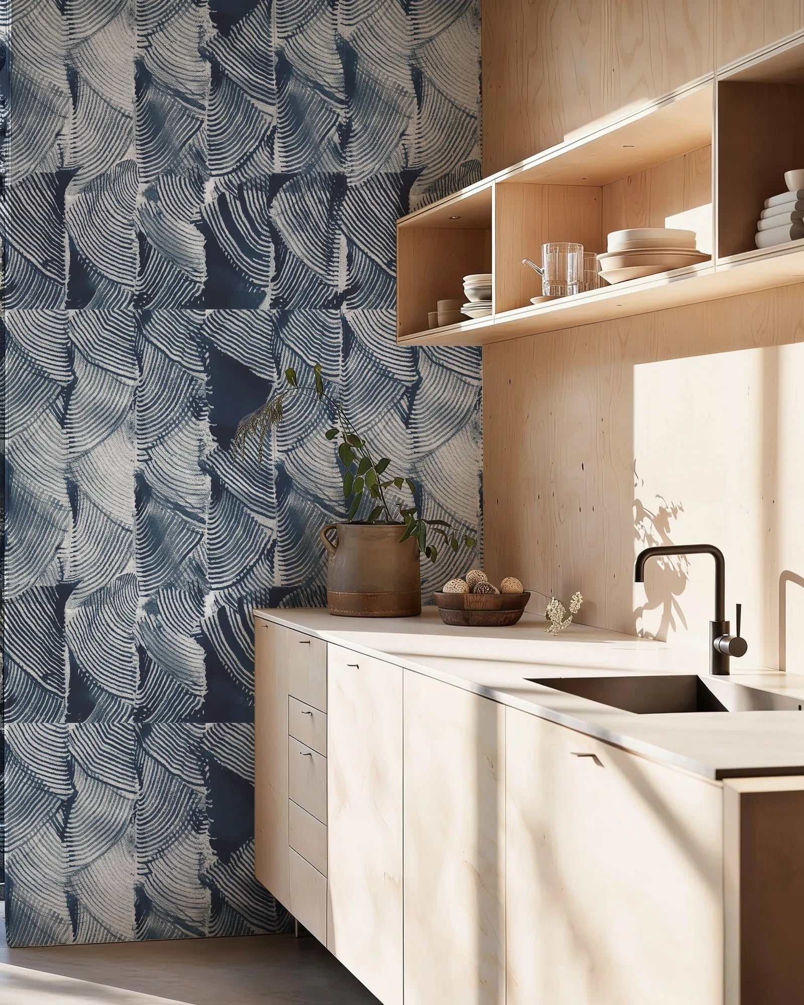 Papel Mural Cinética Shibori Portis