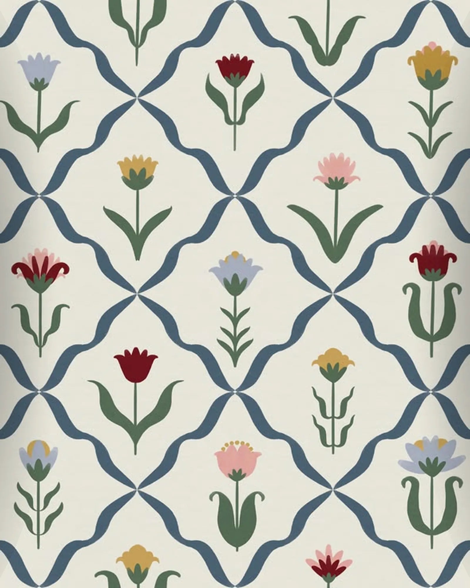 Papel Mural Flor Reticular Portis