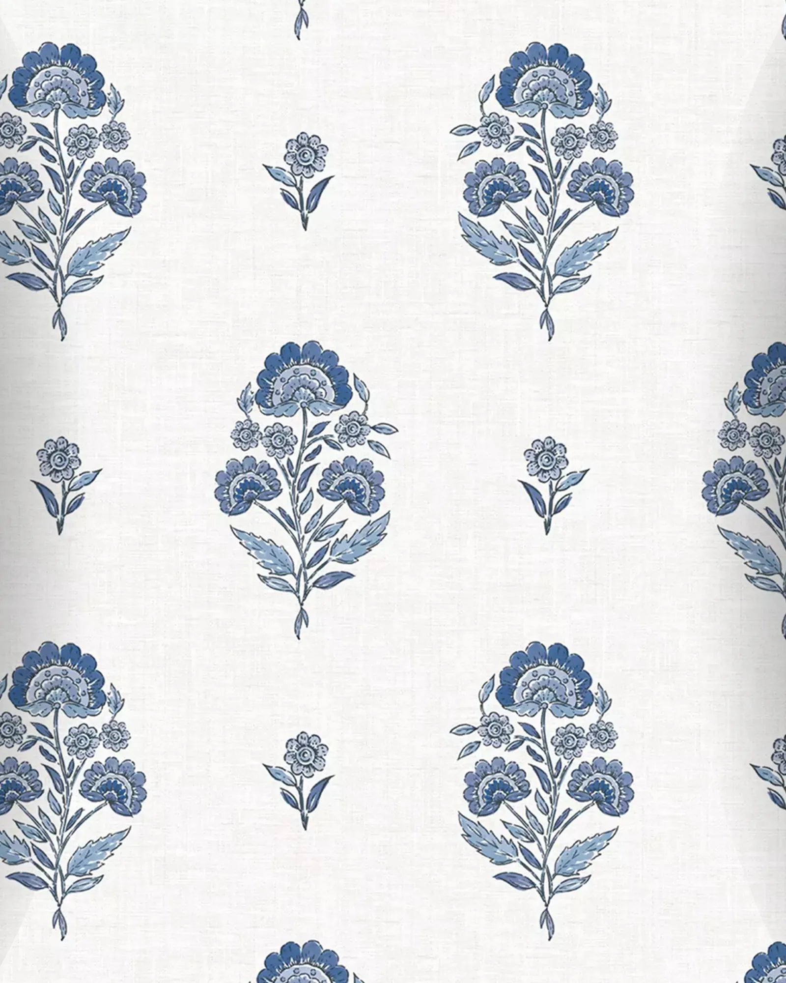 Papel Mural Floral Indigo Azul Portis
