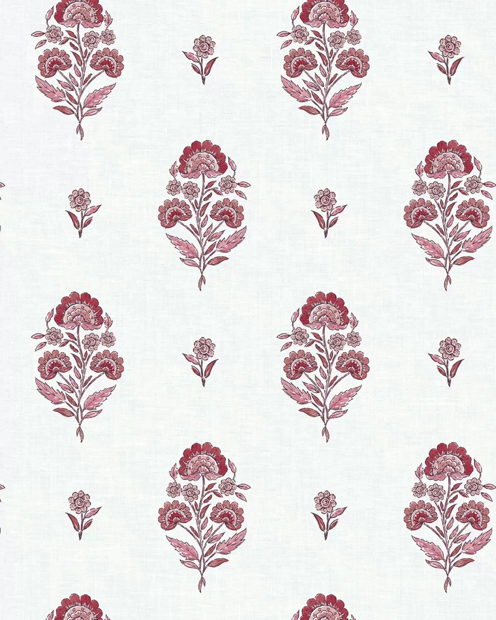 Papel Mural Florar Indigo Rojo Portis