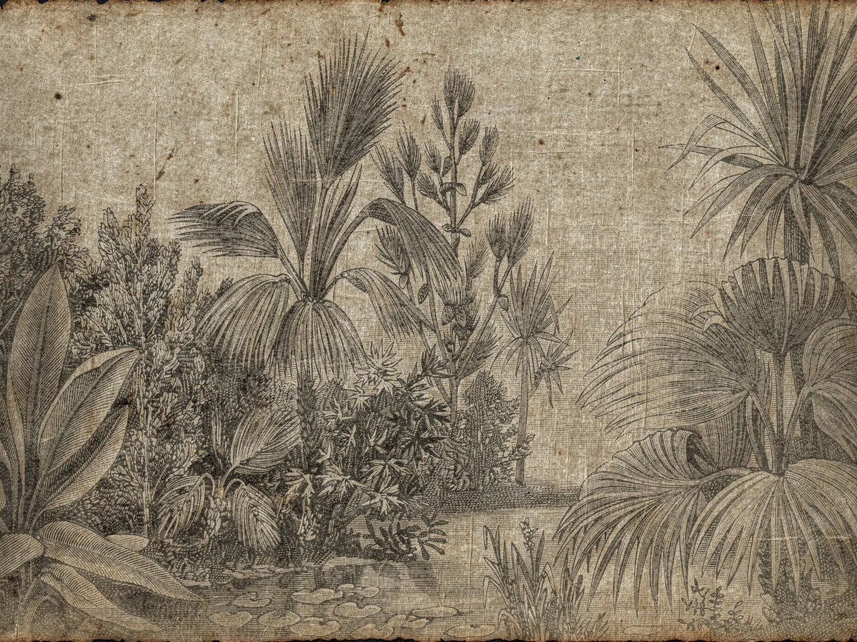 Papel Mural Palmeral en Tinta Vintage Portis