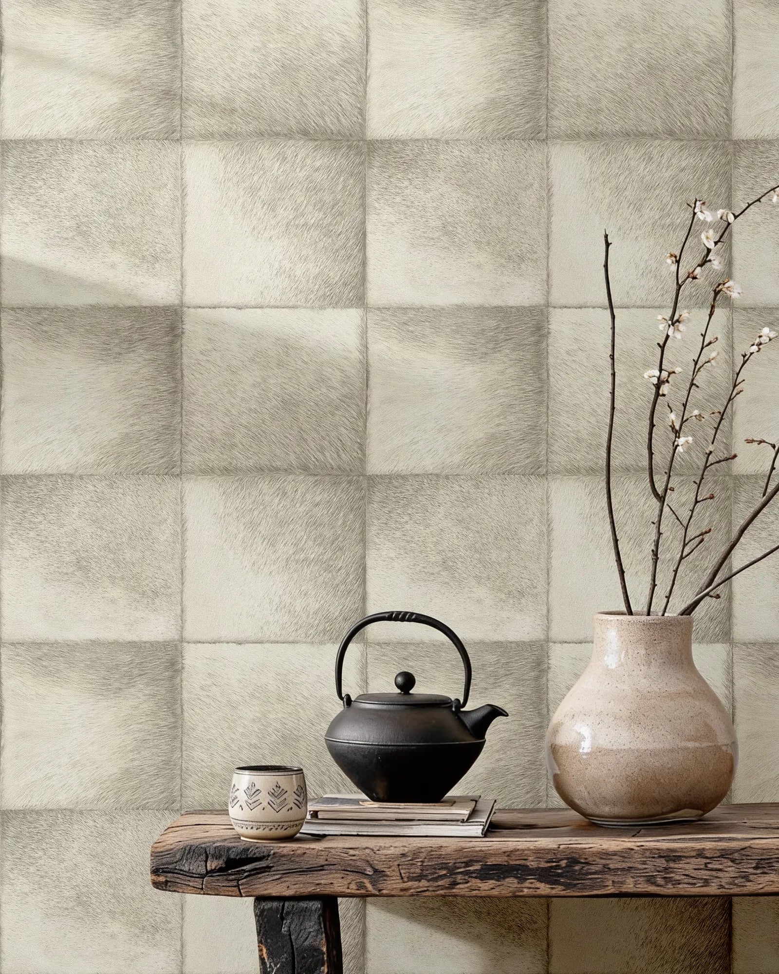 Papel Mural Textura Carboncillo Portis