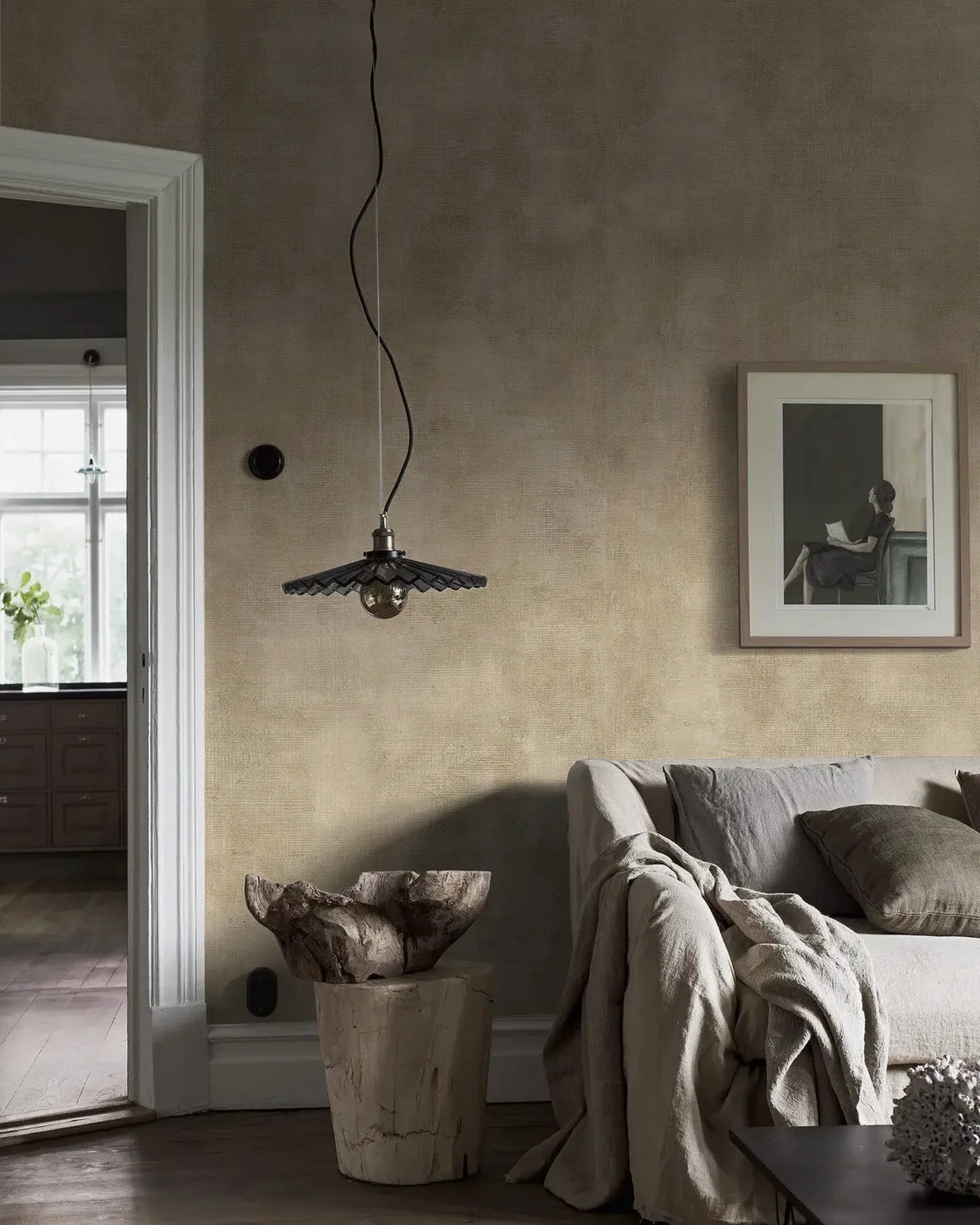 Papel Mural Textura Ostra Beige Portis